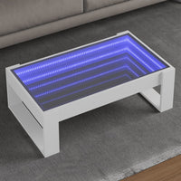 Thumbnail for Couchtisch mit Infinity-LED Weiß 90x53x30 cm