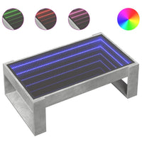 Thumbnail for Couchtisch mit Infinity-LED Betongrau 90x53x30 cm