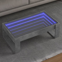 Thumbnail for Couchtisch mit Infinity-LED Betongrau 90x53x30 cm