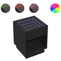 Thumbnail for Couchtisch mit Infinity-LED Schwarz 40x40x50 cm