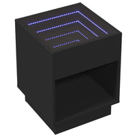 Thumbnail for Couchtisch mit Infinity-LED Schwarz 40x40x50 cm