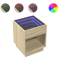 Thumbnail for Couchtisch mit Infinity-LED Sonoma-Eiche 40x40x50 cm