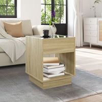 Thumbnail for Couchtisch mit Infinity-LED Sonoma-Eiche 40x40x50 cm
