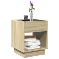 Thumbnail for Couchtisch mit Infinity-LED Sonoma-Eiche 40x40x50 cm