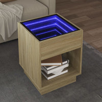 Thumbnail for Couchtisch mit Infinity-LED Sonoma-Eiche 40x40x50 cm