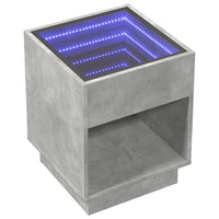 Thumbnail for Couchtisch mit Infinity-LED Betongrau 40x40x50 cm