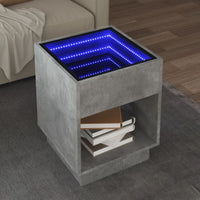 Thumbnail for Couchtisch mit Infinity-LED Betongrau 40x40x50 cm