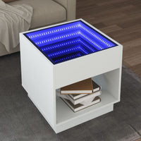 Thumbnail for Couchtisch mit Infinity-LED Weiß 50x50x50 cm