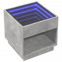 Thumbnail for Couchtisch mit Infinity-LED Betongrau 50x50x50 cm