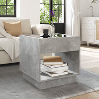 Thumbnail for Couchtisch mit Infinity-LED Betongrau 50x50x50 cm