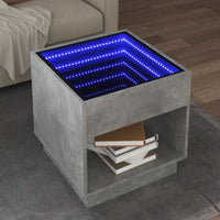 Thumbnail for Couchtisch mit Infinity-LED Betongrau 50x50x50 cm