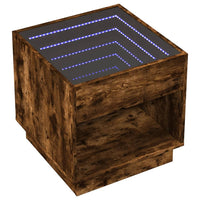 Thumbnail for Couchtisch mit Infinity-LED Räuchereiche 50x50x50 cm