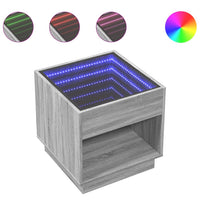 Thumbnail for Couchtisch mit Infinity-LED Grau Sonoma 50x50x50 cm