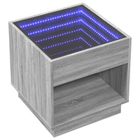 Thumbnail for Couchtisch mit Infinity-LED Grau Sonoma 50x50x50 cm