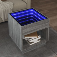Thumbnail for Couchtisch mit Infinity-LED Grau Sonoma 50x50x50 cm