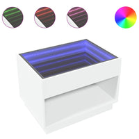 Thumbnail for Couchtisch mit Infinity-LED Weiß 70x50x50 cm