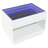 Thumbnail for Couchtisch mit Infinity-LED Weiß 70x50x50 cm