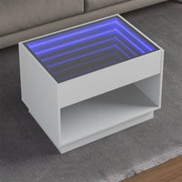 Thumbnail for Couchtisch mit Infinity-LED Weiß 70x50x50 cm