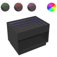 Thumbnail for Couchtisch mit Infinity-LED Schwarz 70x50x50 cm