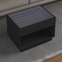 Thumbnail for Couchtisch mit Infinity-LED Schwarz 70x50x50 cm
