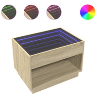 Thumbnail for Couchtisch mit Infinity-LED Sonoma-Eiche 70x50x50 cm