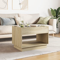 Thumbnail for Couchtisch mit Infinity-LED Sonoma-Eiche 70x50x50 cm