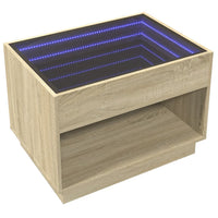 Thumbnail for Couchtisch mit Infinity-LED Sonoma-Eiche 70x50x50 cm