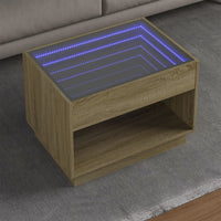 Thumbnail for Couchtisch mit Infinity-LED Sonoma-Eiche 70x50x50 cm