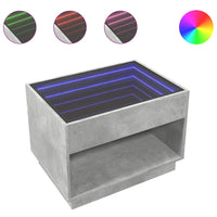 Thumbnail for Couchtisch mit Infinity-LED Betongrau 70x50x50 cm
