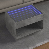 Thumbnail for Couchtisch mit Infinity-LED Betongrau 70x50x50 cm
