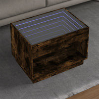 Thumbnail for Couchtisch mit Infinity-LED Räuchereiche 70x50x50 cm