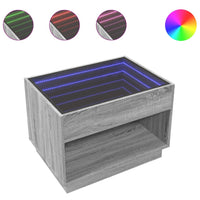 Thumbnail for Couchtisch mit Infinity-LED Grau Sonoma 70x50x50 cm