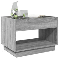 Thumbnail for Couchtisch mit Infinity-LED Grau Sonoma 70x50x50 cm
