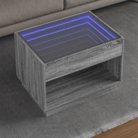 Thumbnail for Couchtisch mit Infinity-LED Grau Sonoma 70x50x50 cm
