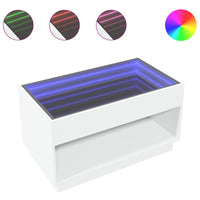 Thumbnail for Couchtisch mit Infinity-LED Weiß 90x50x50 cm