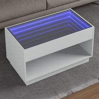 Thumbnail for Couchtisch mit Infinity-LED Weiß 90x50x50 cm