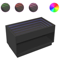 Thumbnail for Couchtisch mit Infinity-LED Schwarz 90x50x50 cm