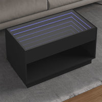 Thumbnail for Couchtisch mit Infinity-LED Schwarz 90x50x50 cm
