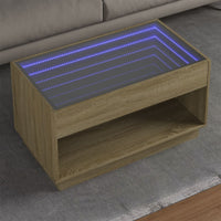 Thumbnail for Couchtisch mit Infinity-LED Sonoma-Eiche 90x50x50 cm