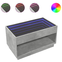 Thumbnail for Couchtisch mit Infinity-LED Betongrau 90x50x50 cm