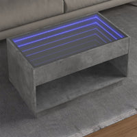 Thumbnail for Couchtisch mit Infinity-LED Betongrau 90x50x50 cm
