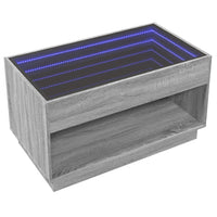 Thumbnail for Couchtisch mit Infinity-LED Grau Sonoma 90x50x50 cm