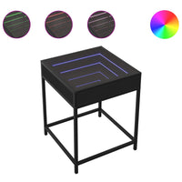 Thumbnail for Couchtisch mit Infinity-LED Schwarz 40x40x51 cm