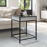 Thumbnail for Couchtisch mit Infinity-LED Grau Sonoma 40x40x51 cm