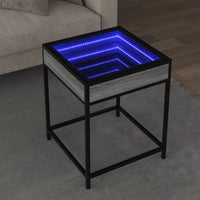 Thumbnail for Couchtisch mit Infinity-LED Grau Sonoma 40x40x51 cm