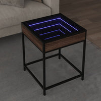 Thumbnail for Couchtisch mit Infinity-LED Braun Eichen-Optik 40x40x51 cm