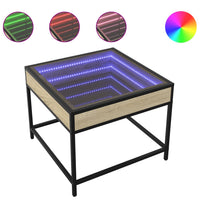 Thumbnail for Couchtisch mit Infinity-LED Sonoma-Eiche 50x50x41 cm