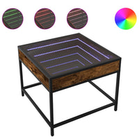 Thumbnail for Couchtisch mit Infinity-LED Räuchereiche 50x50x41 cm