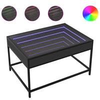 Thumbnail for Couchtisch mit Infinity-LED Schwarz 70x50x41 cm