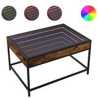 Thumbnail for Couchtisch mit Infinity-LED Räuchereiche 70x50x41 cm
